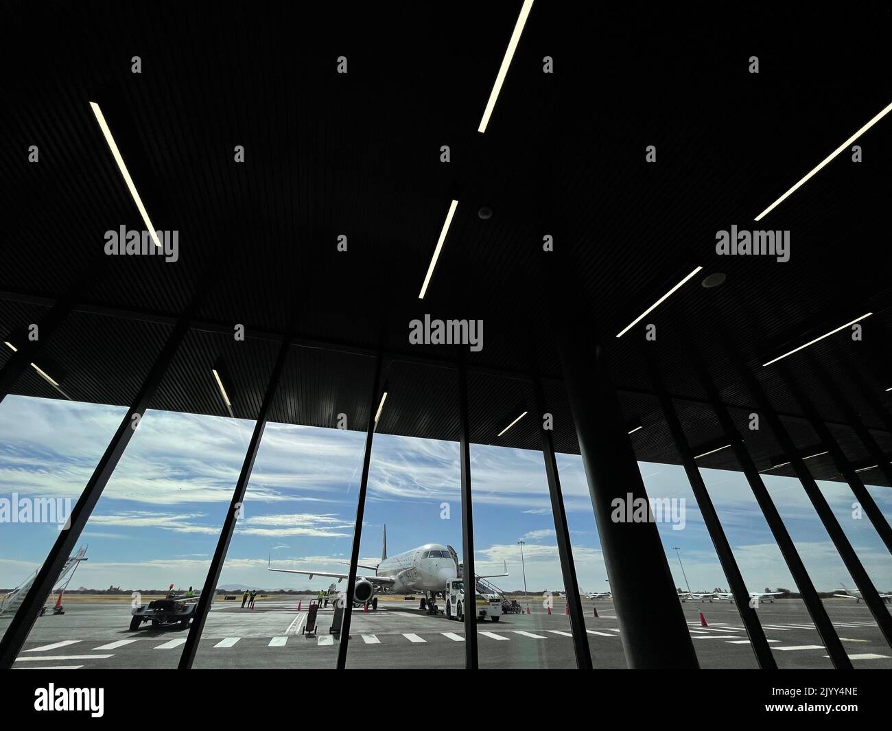 Stained glass or windows and boarding balance lighting and general view