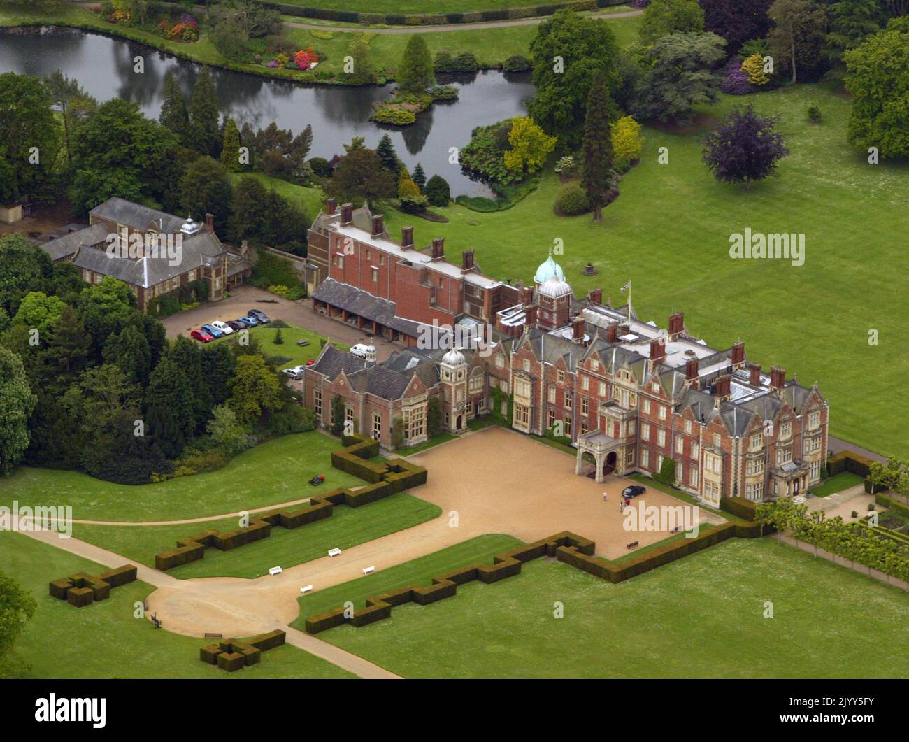 File photo dated 1/5/2003 of an aerial view of the Sandringham House on