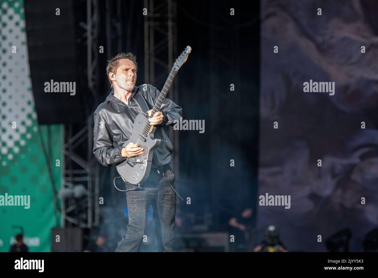 Muse live at Tempelhof Sounds festival in Berlin, Germany Stock Photo