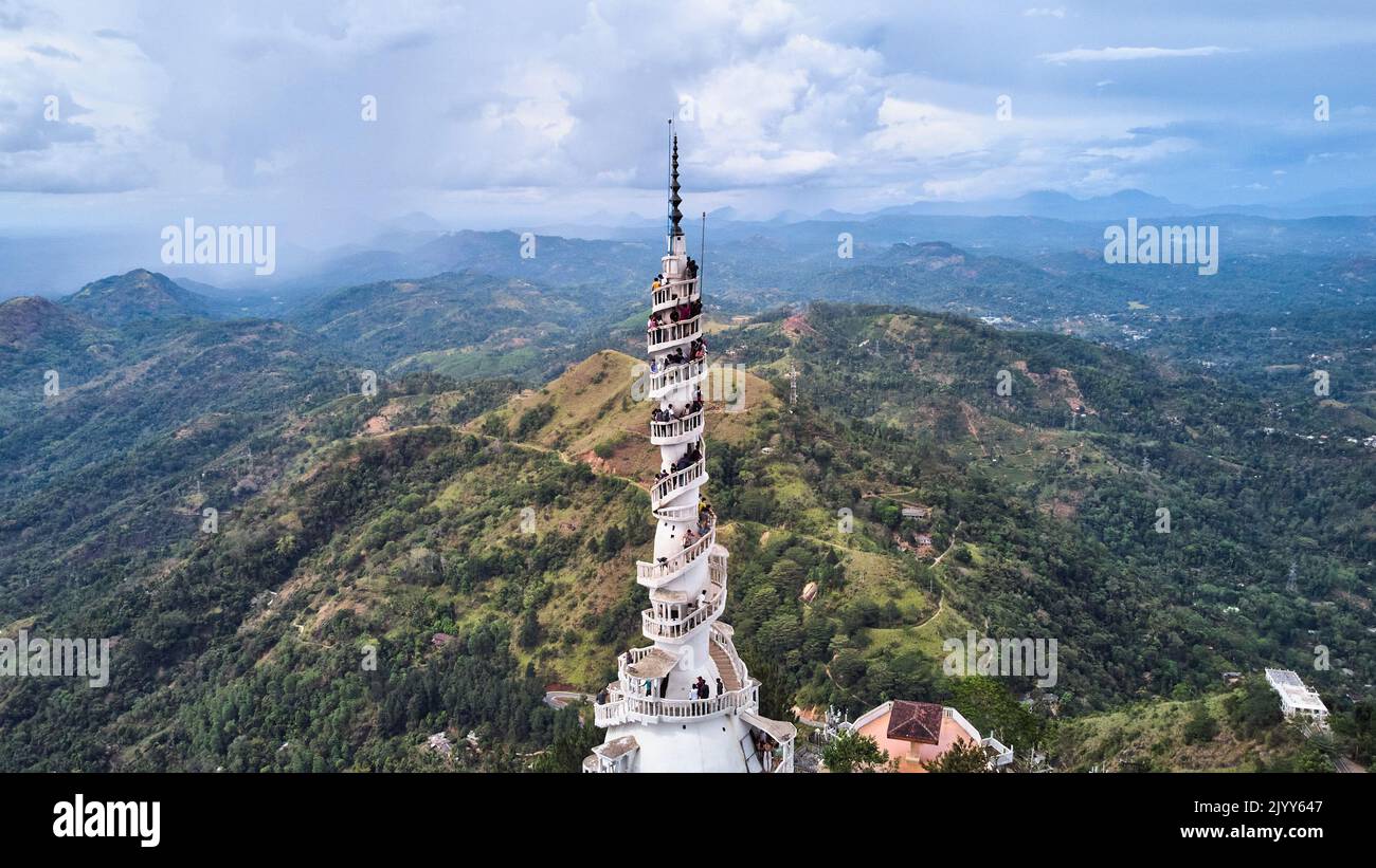 Aerial view of Ambuluwawa Tower in central Sri Lanka Stock Photo Alamy