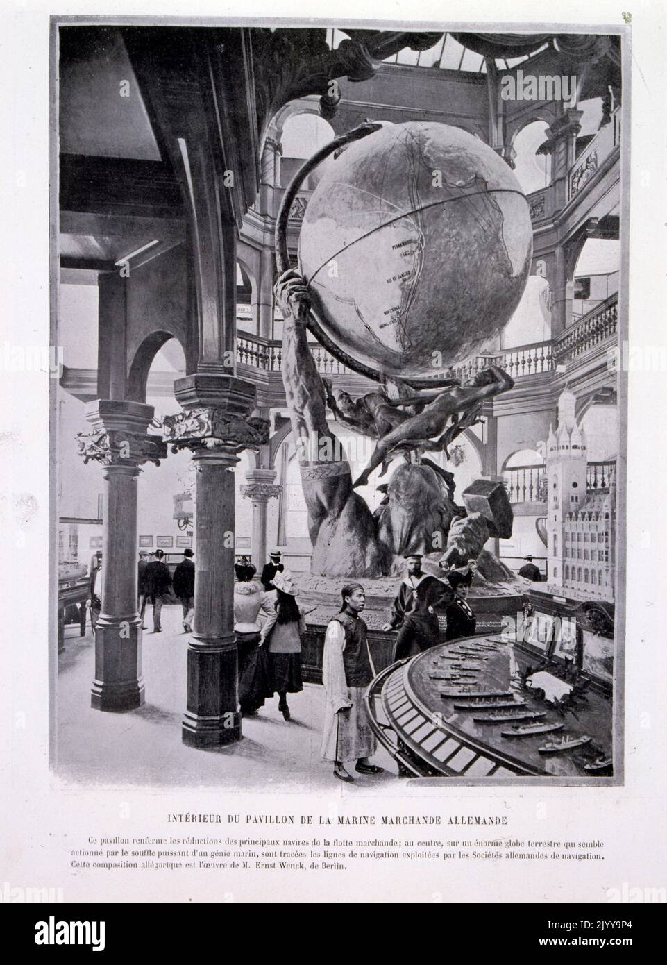FRANCE PARIS Exposition Universelle 1900 Photo Stereo Diorama Vintage P45n1