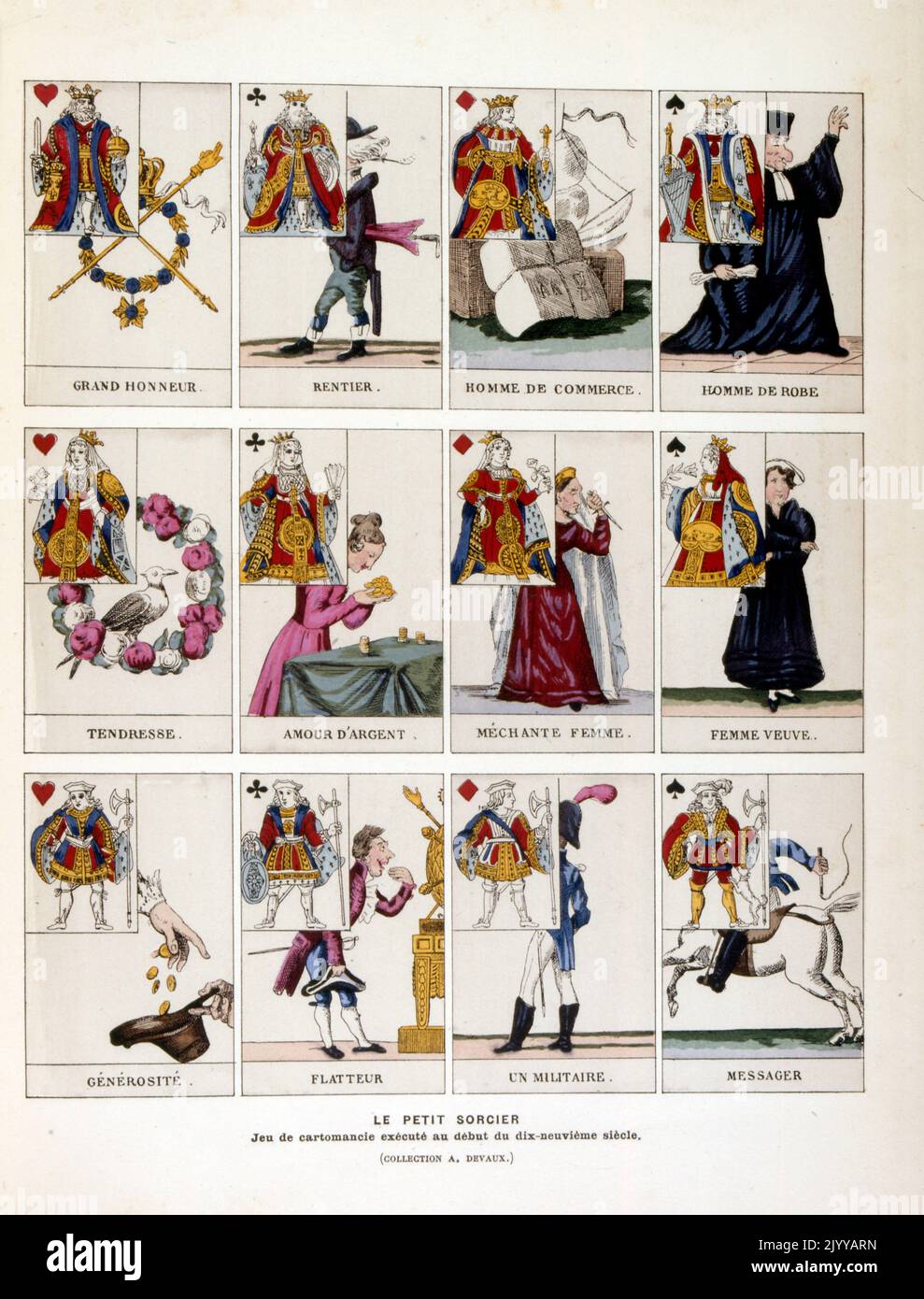 Coloured Illustration of a pack of playing cards called 