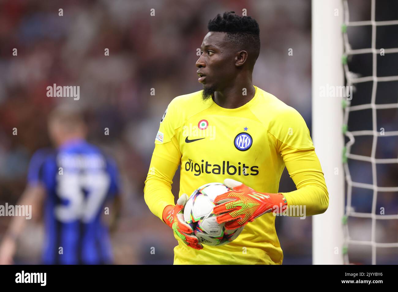 Milan, Italy, 7th September 2022. Andre Onana of FC Internazionale during the UEFA Champions League match at Giuseppe Meazza, Milan. Picture credit should read: Jonathan Moscrop / Sportimage Stock Photo