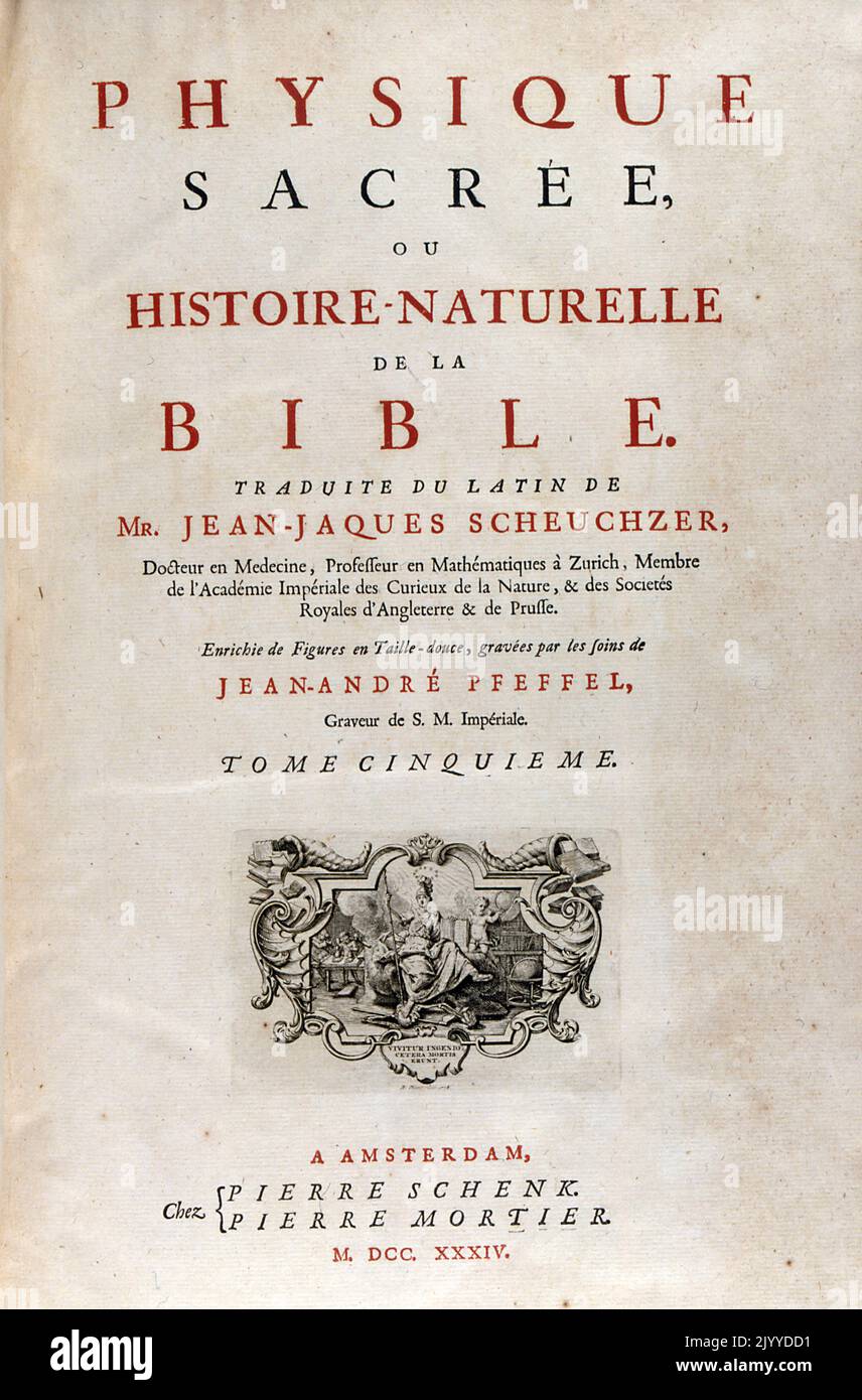 Front cover of the book Natural History of the Bible. Stock Photo