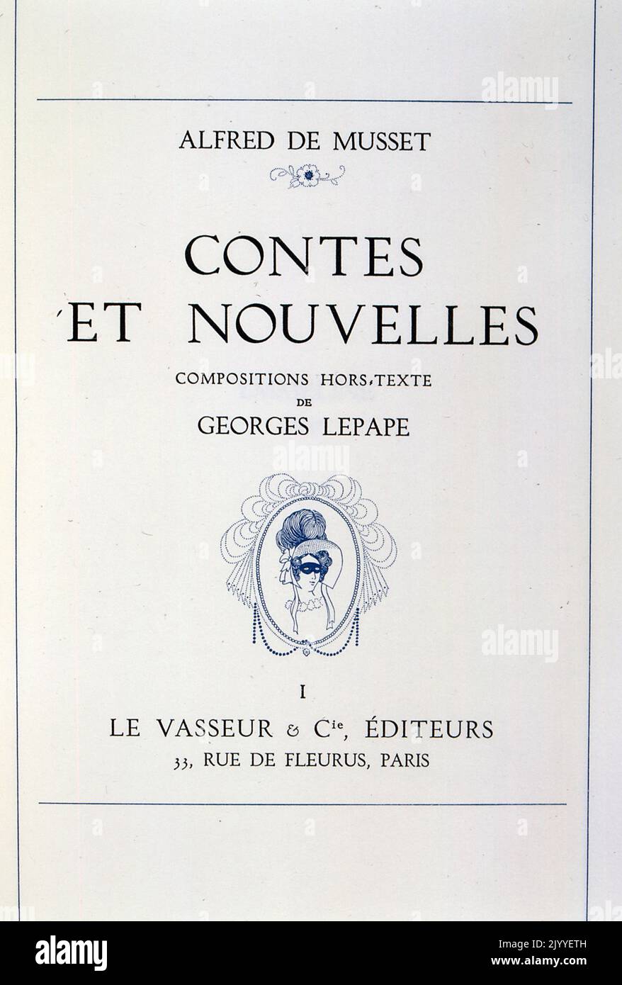 Front cover of 'Stories and Novellas' by Alfred de Musset (18101857