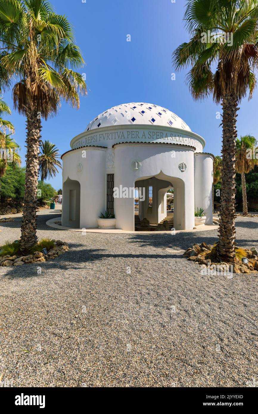 The beautiful buildings at Kalithea Springs constructed in the 1930s, Rhodes Island, Greece, Europe. Kallithea Therms, Kallithea Springs located at th Stock Photo