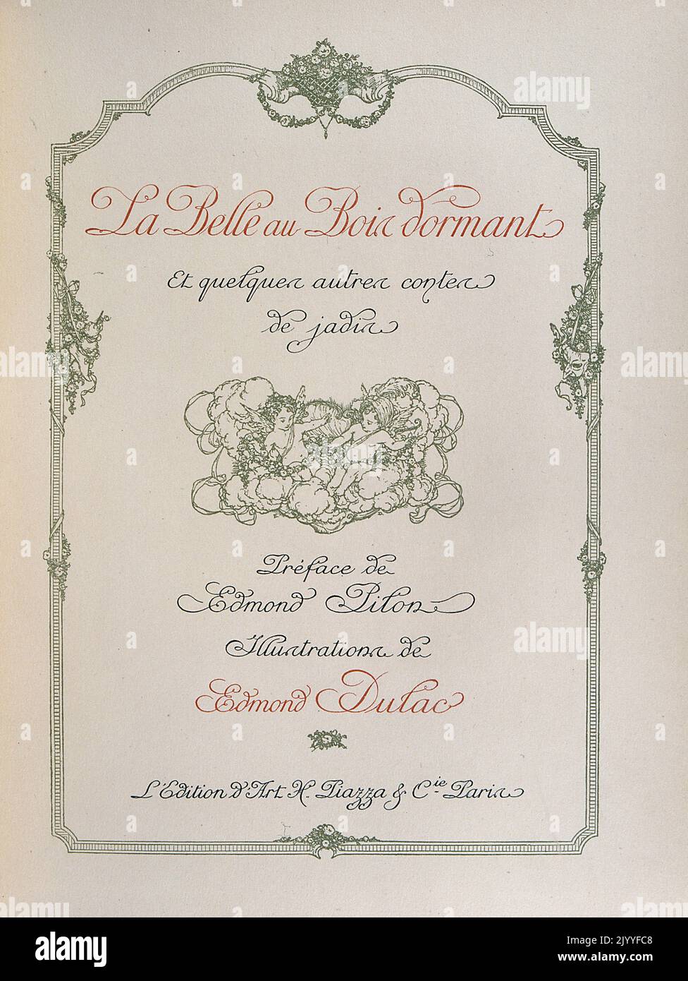 Opening page of book "Sleeping Beauty and Other Fairy Tales", with ...
