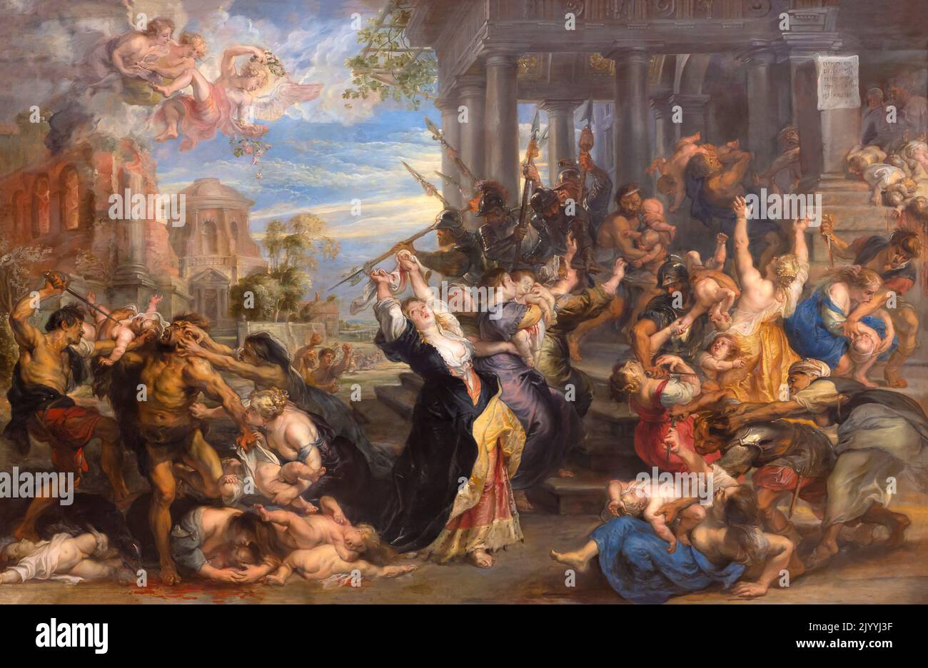 The Massacre of the Innocents, Peter Paul Rubens, 1638, Alte Pinakothek,Munich, Germany, Europe Stock Photo