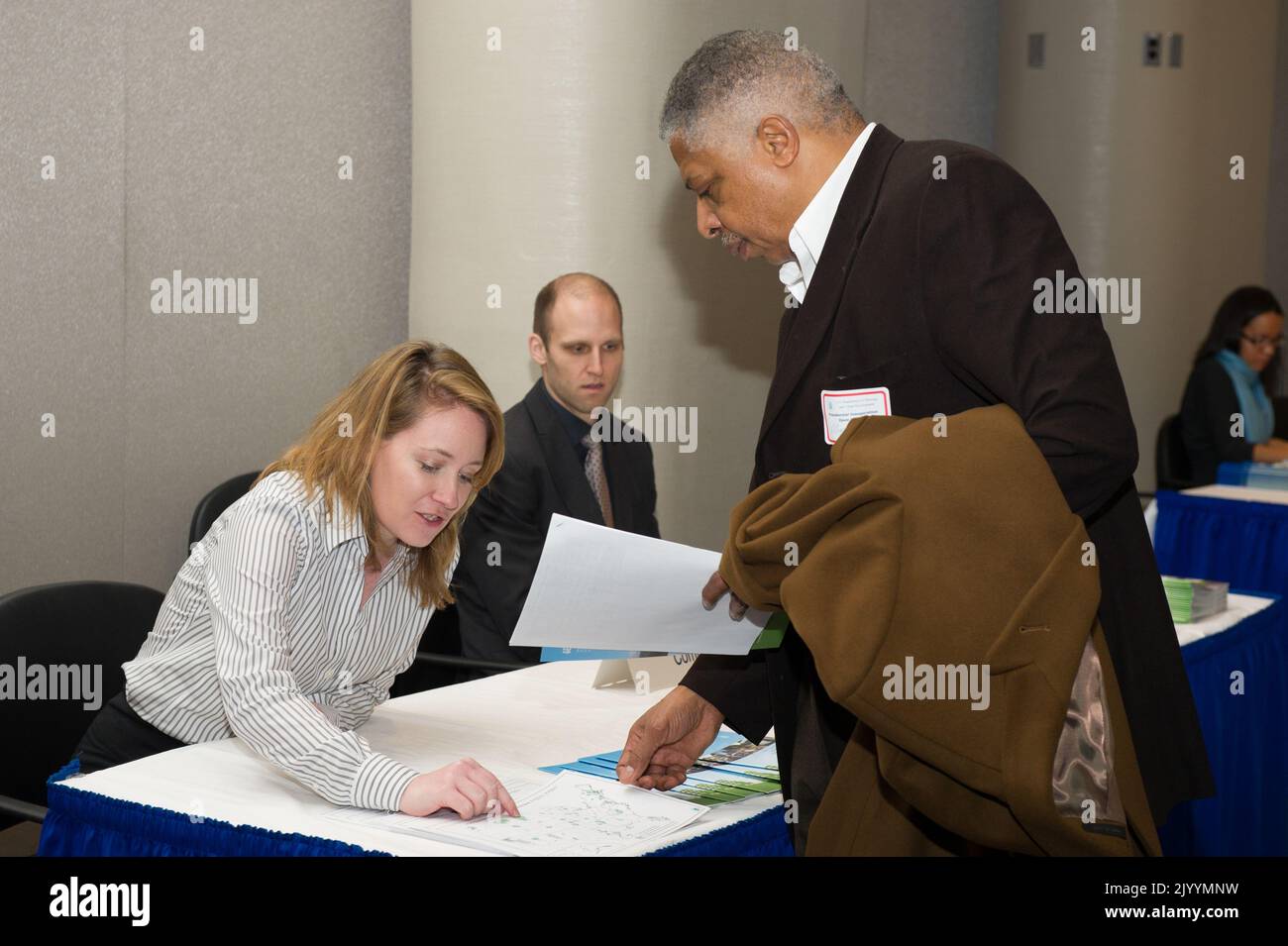 Office informational displays, representatives at HUD Open House event ...