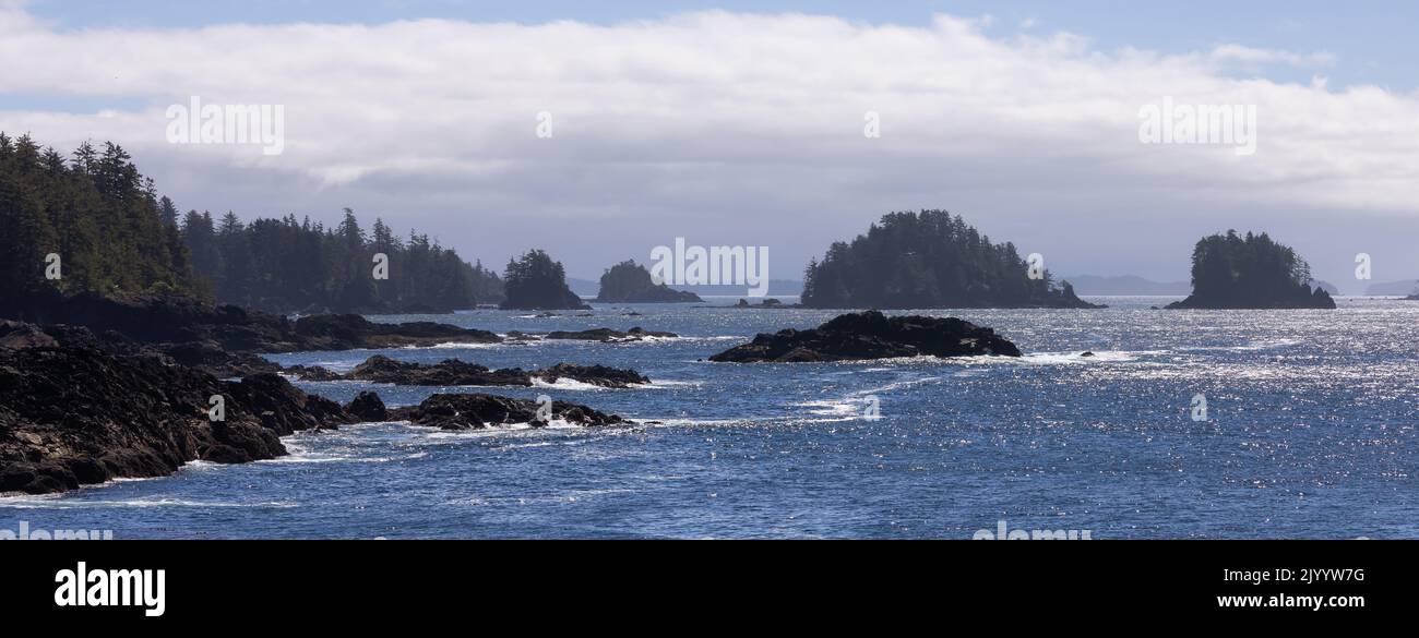Rugged Rocks on a rocky shore on the West Coast of Pacific Ocean Stock ...