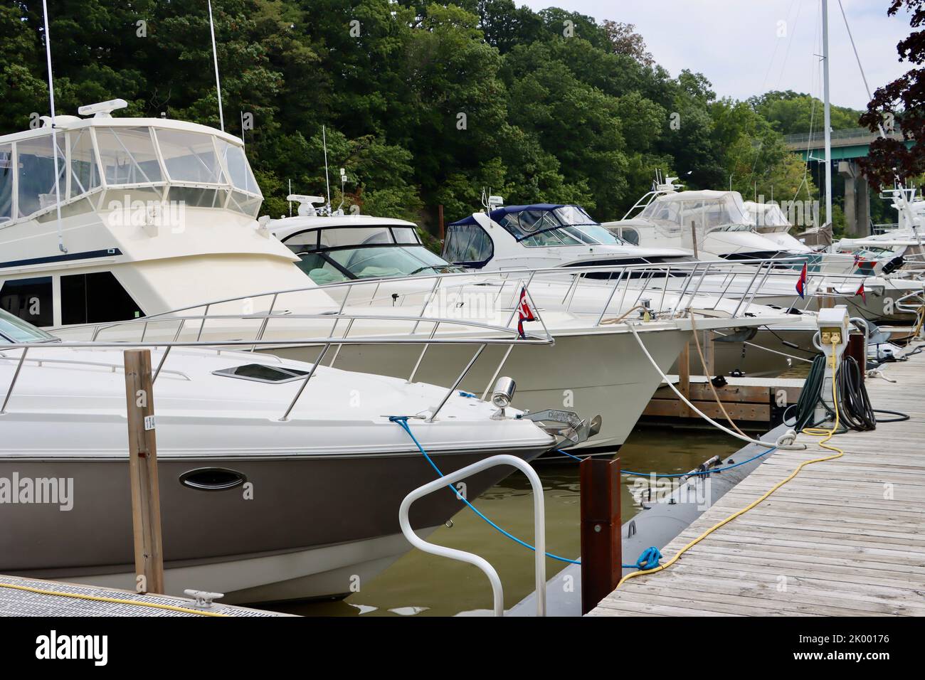 The Cleveland Yachting Club on Rocky River in Ohio Stock Photo Alamy
