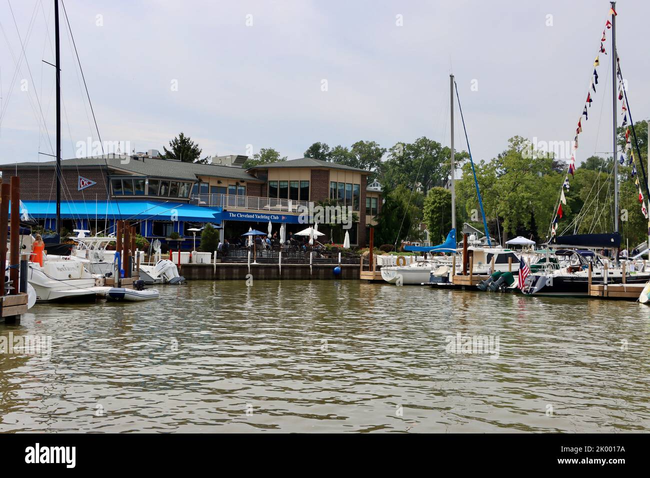 The Cleveland Yachting Club on Rocky River in Ohio Stock Photo Alamy