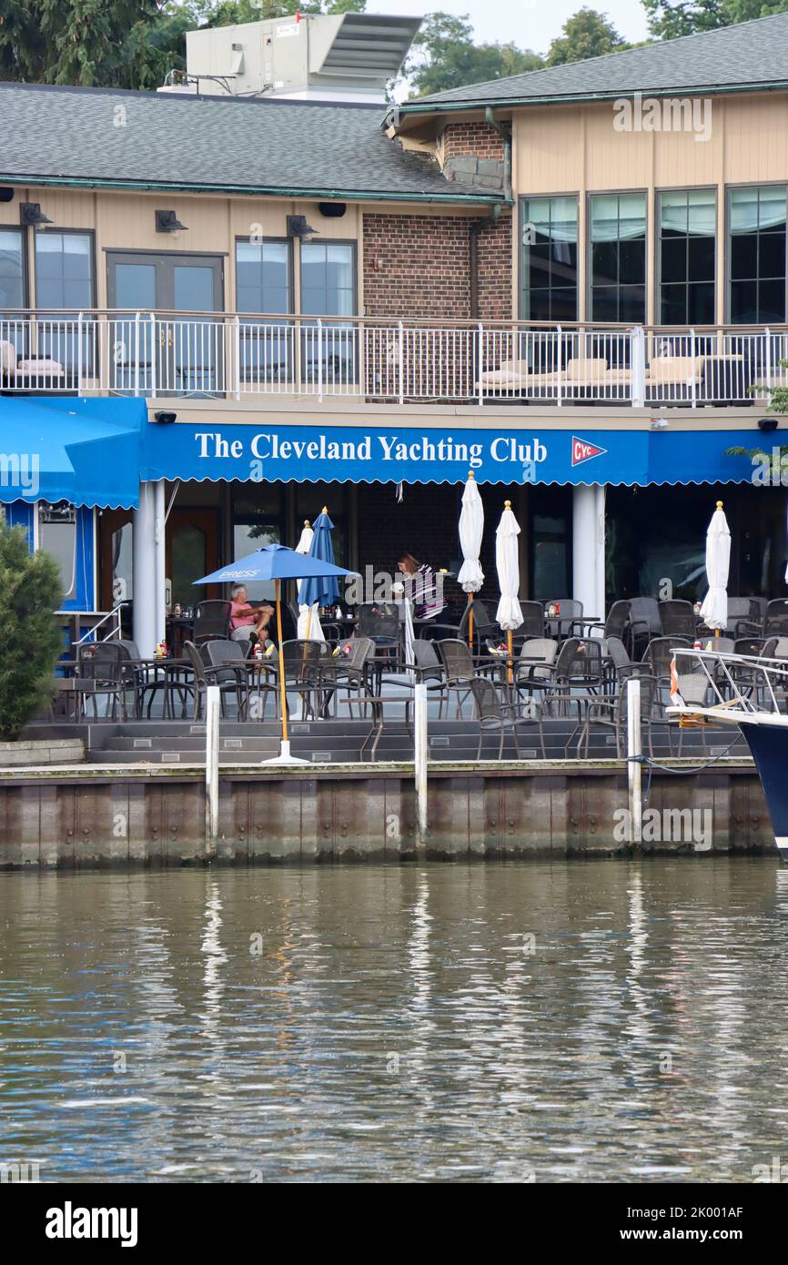 The Cleveland Yachting Club on Rocky River in Ohio Stock Photo Alamy