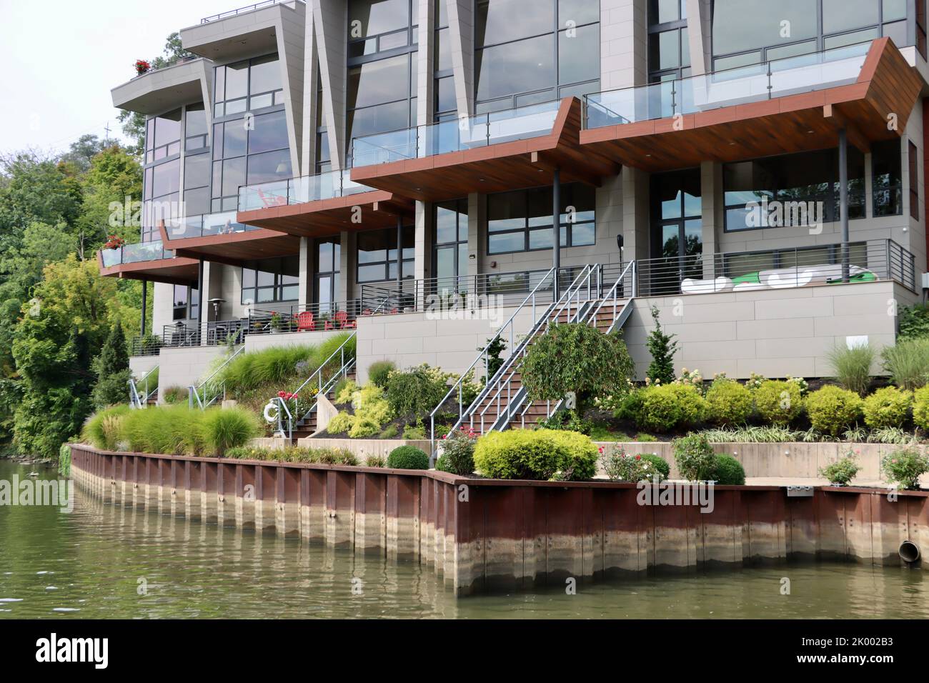 4 Eleven River townhouse complex on Rocky River across from Emerald