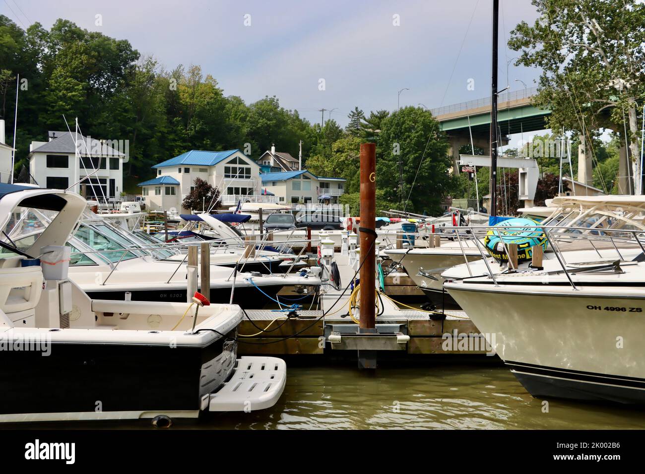 Boats on Rocky River in Rocky River, Ohio Stock Photo Alamy