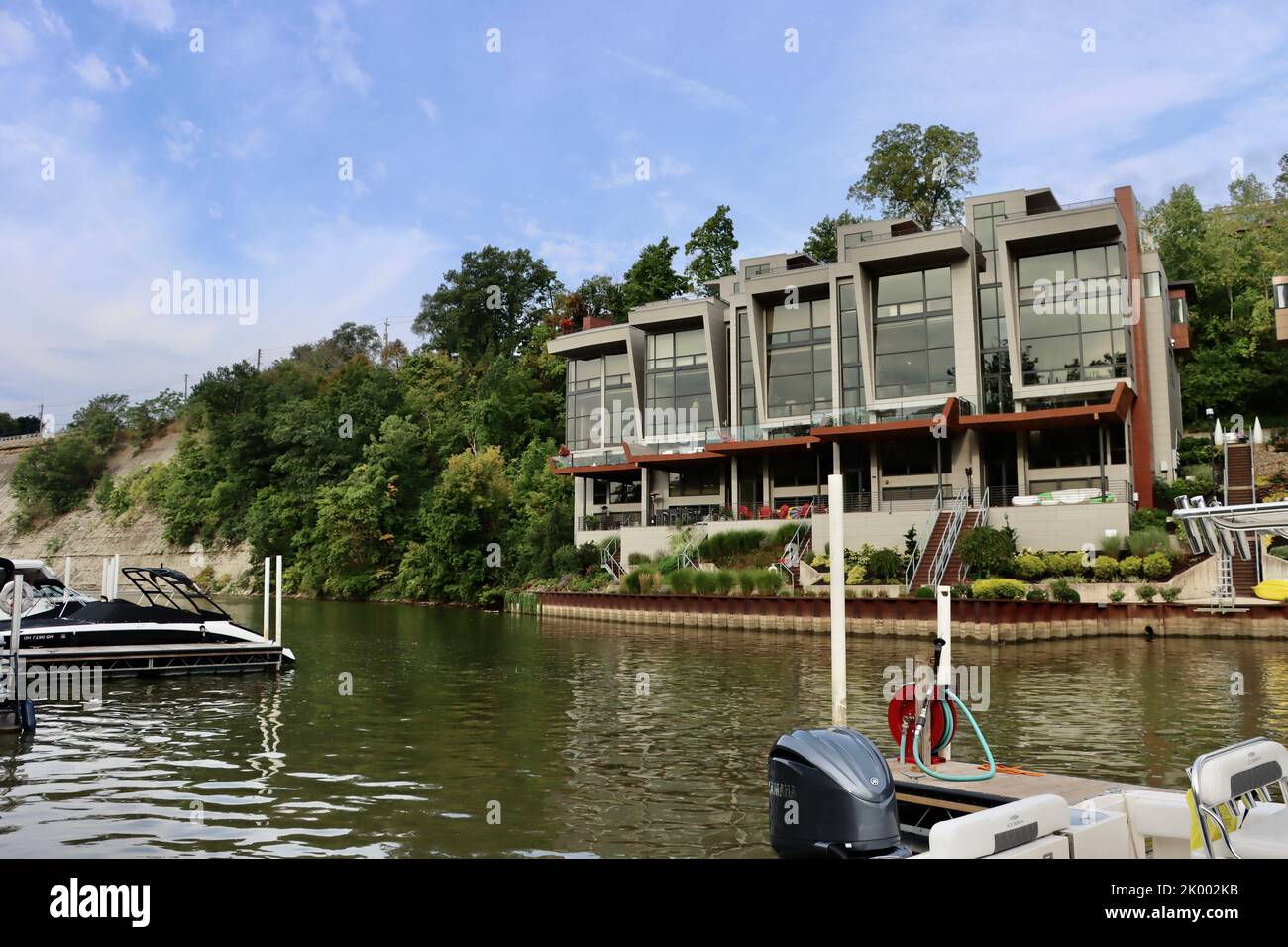 4 Eleven River townhouse complex on Rocky River across from Emerald