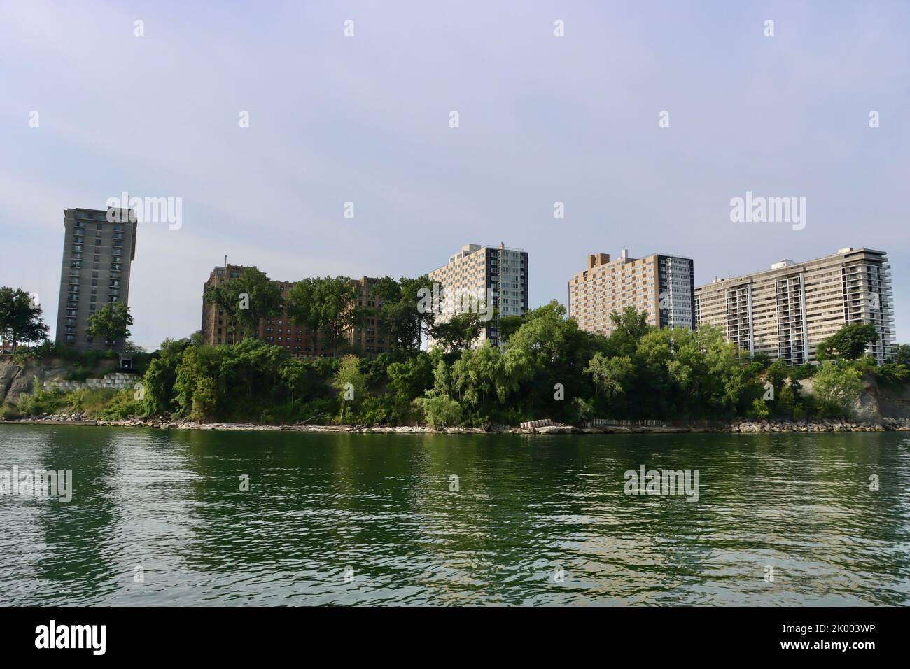 Highrise apartment buildings on the Gold Coast of Lakewood, Ohio. The