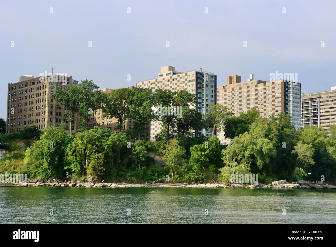 Highrise apartment buildings on the Gold Coast of Lakewood, Ohio. The