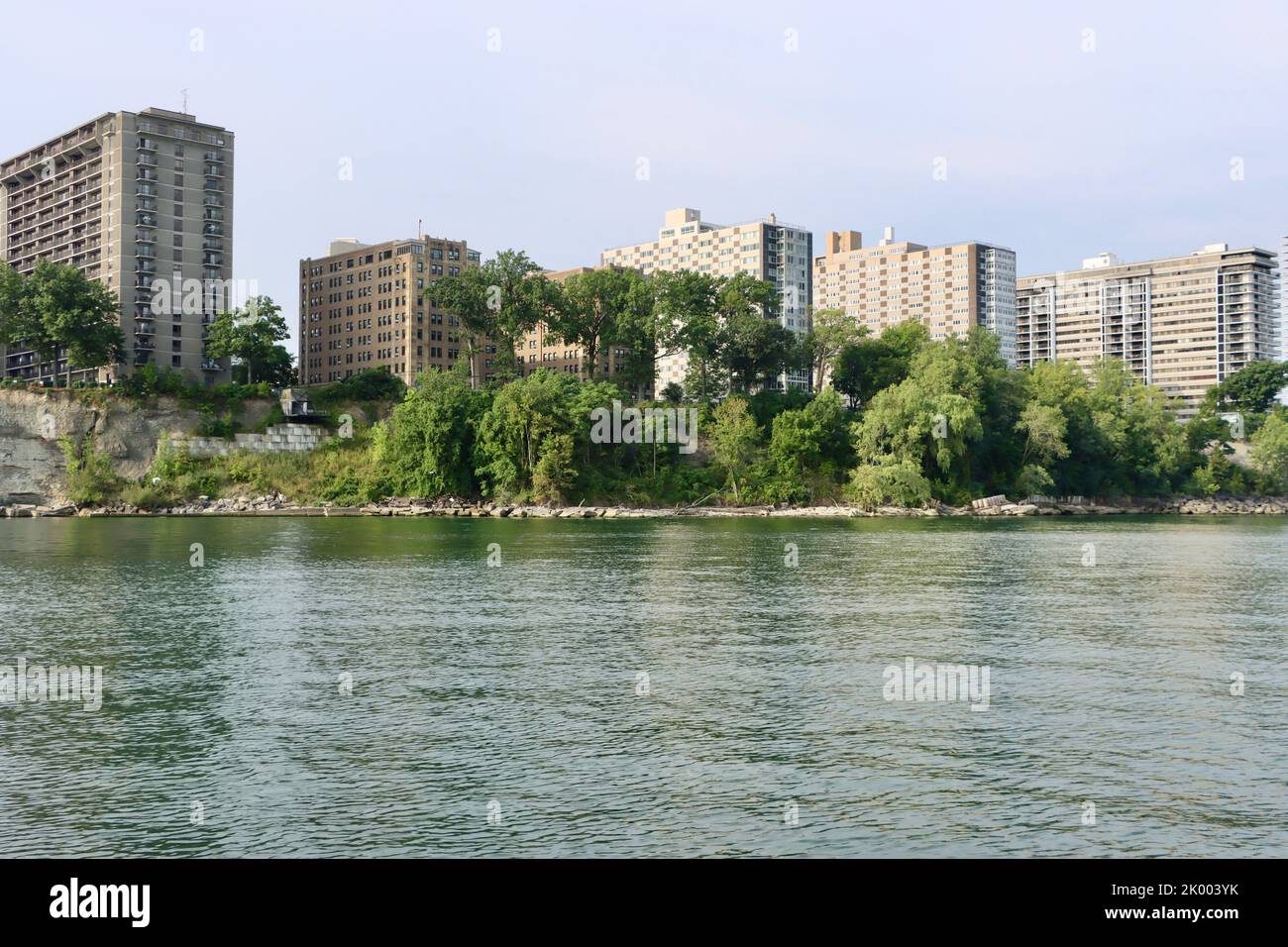 Highrise apartment buildings on the Gold Coast of Lakewood, Ohio. The