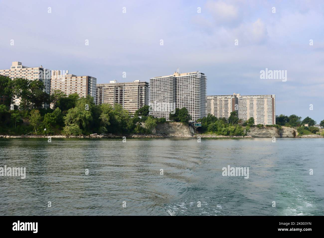 Highrise apartment buildings on the Gold Coast of Lakewood, Ohio. The