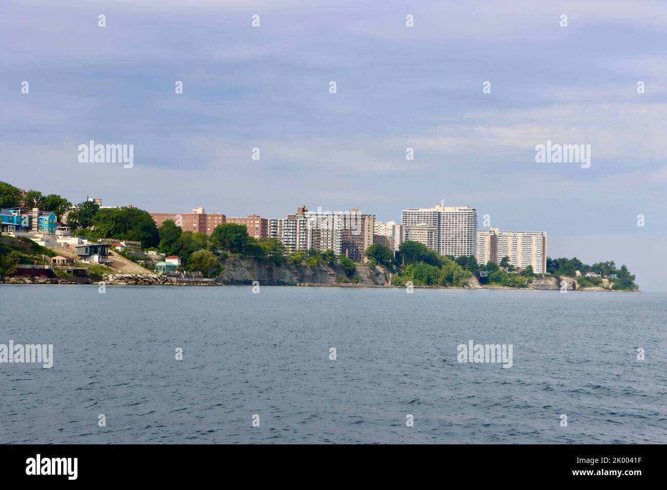 Highrise apartment buildings on the Gold Coast of Lakewood, Ohio. The