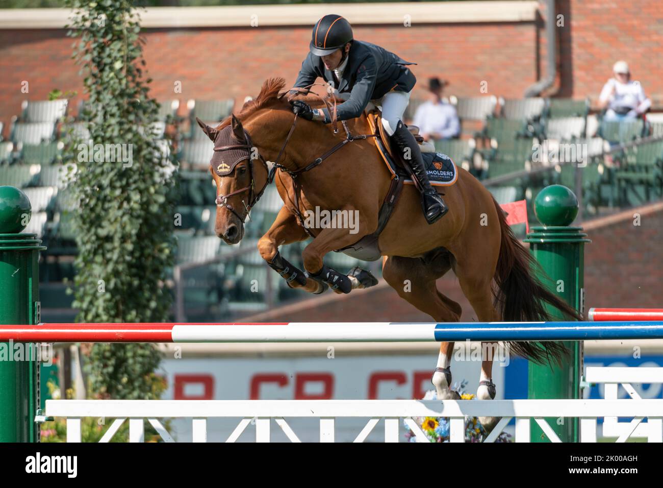 Calgary, Alberta, Canada, 20220908, Harrie Smolders (NED) riding Bingo du Parc, Spruce Meadows