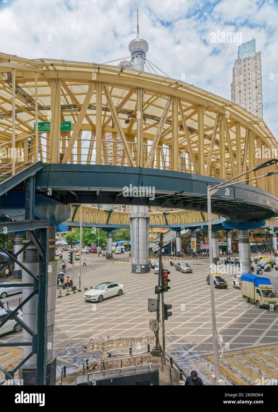 08 29 2022 Ovalshaped Skywalk To The Nearby Grant Road Railway Station And Market At Nana
