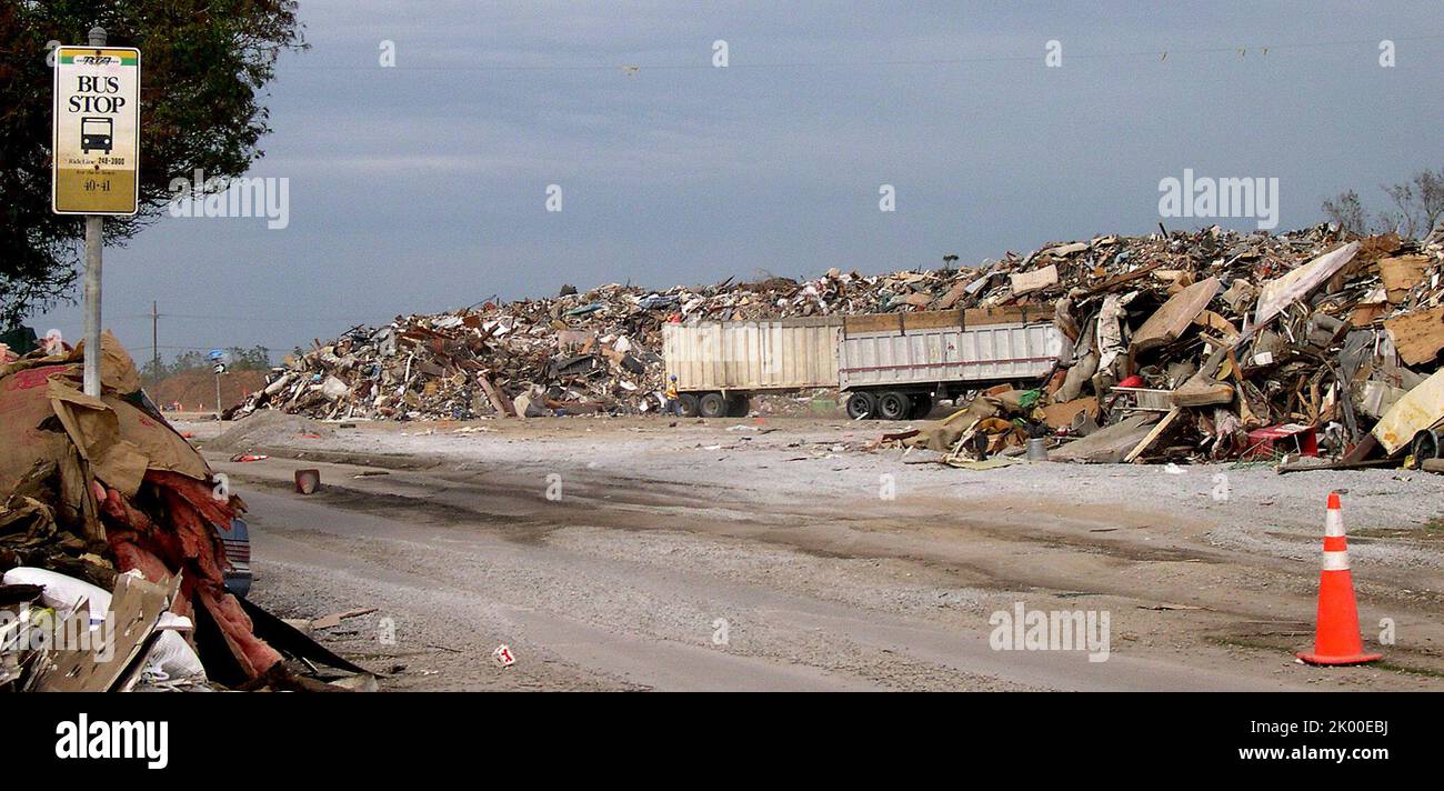 Highlight views: Hurricane Katrina impact in New Orleans, Louisiana area. Stock Photo