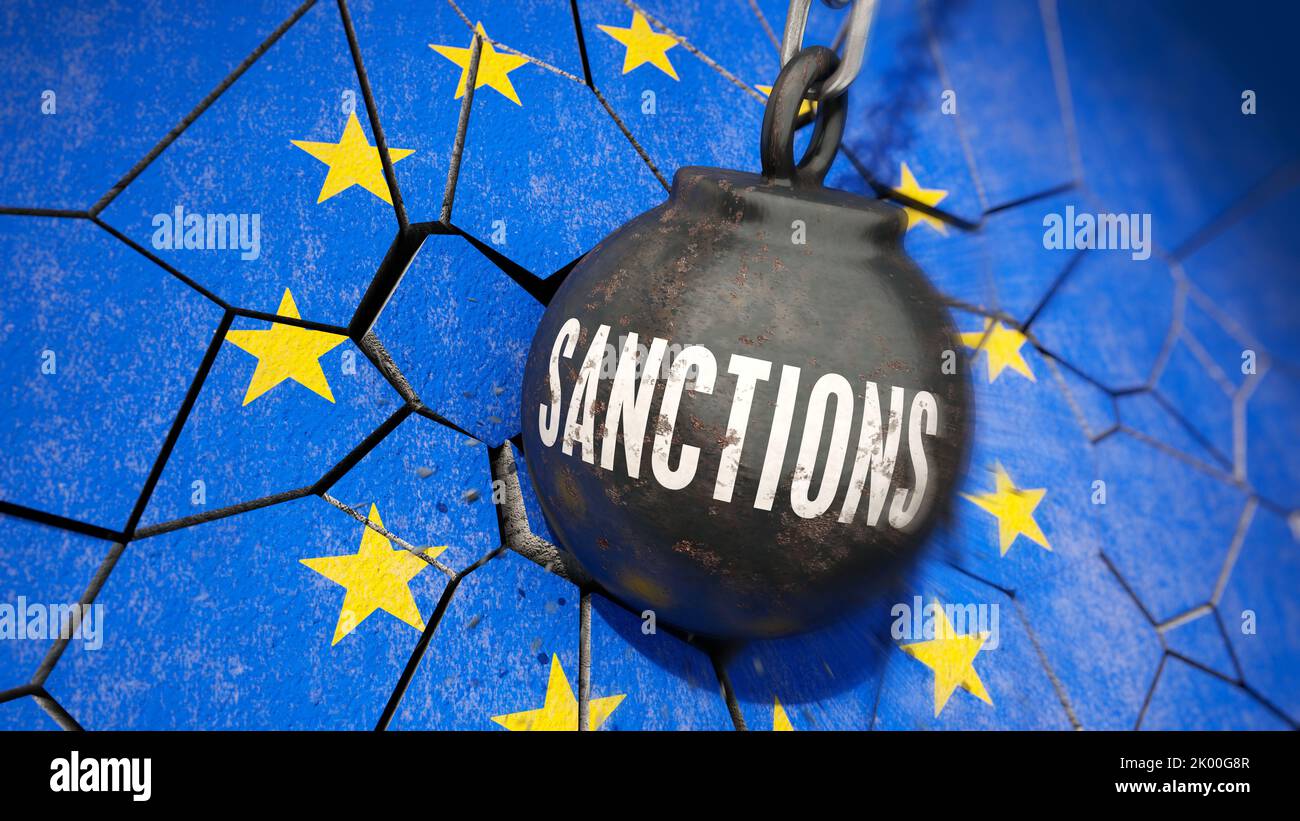 Sanctions that harm the EU Stock Photo