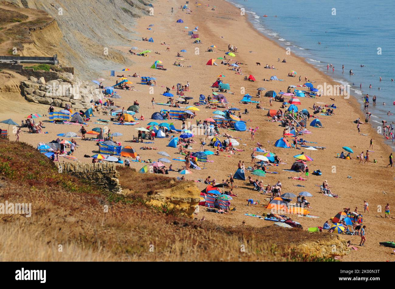 Hive beach, Burton Bradstock, Dorset, UK Stock Photo