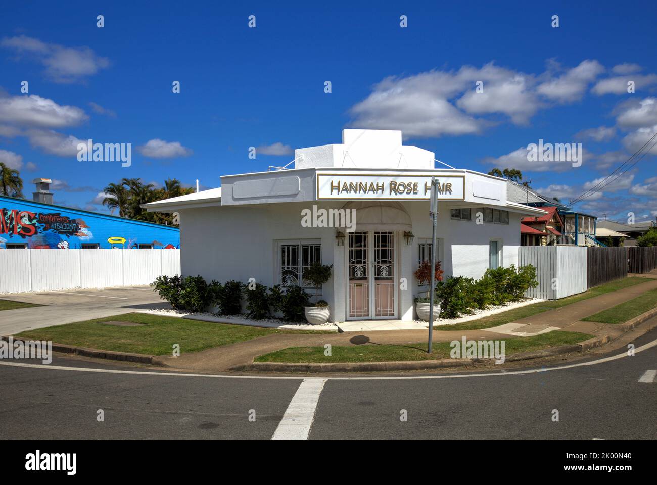 Hannah Rose Hair Salon on Walker Street Norville Bundaberg Queensland Australia. Stock Photo