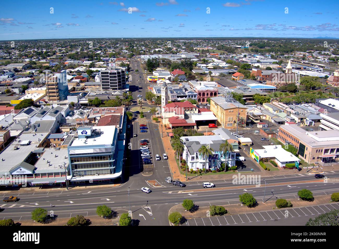 Aerial of the CBD Bundaberg Queensland Australia Stock Photo Alamy