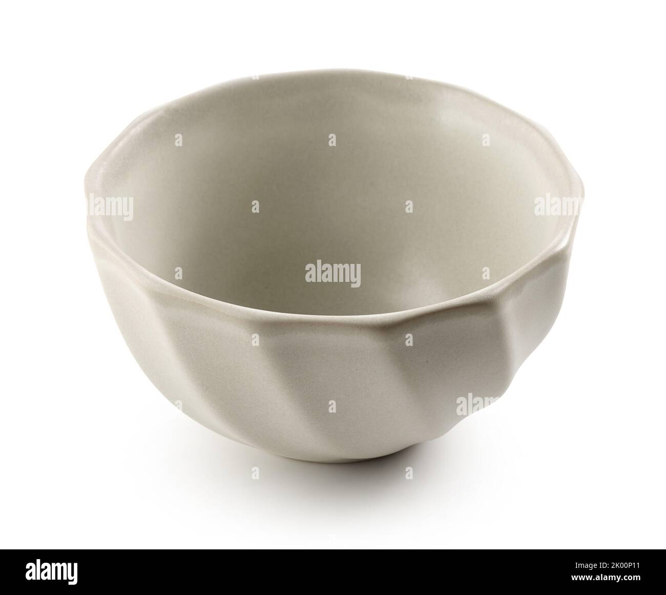 new empty ceramic bowl isolated on white background Stock Photo
