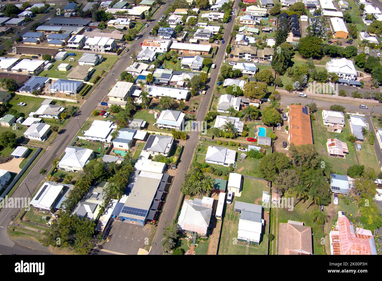 Aerial of Walkervale Bundaberg Queensland Australia Stock Photo