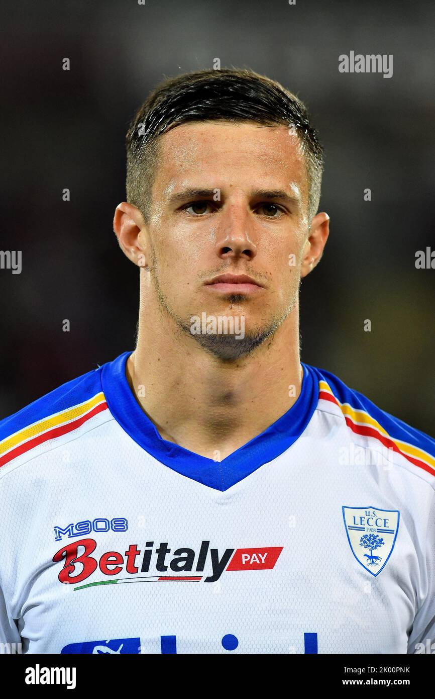 Kristijan Bistrovic of US Lecce looks on during the Serie A 2022/23 ...