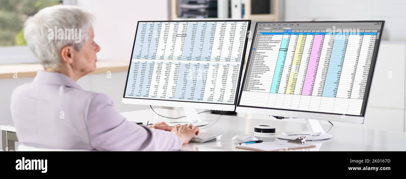Professional Data Analyst And Medical Billing Coding Women Stock Photo