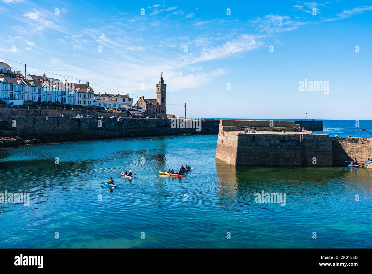 Porthleven Harbour, Porthleven, Helston, Cornwall, England, UK Stock