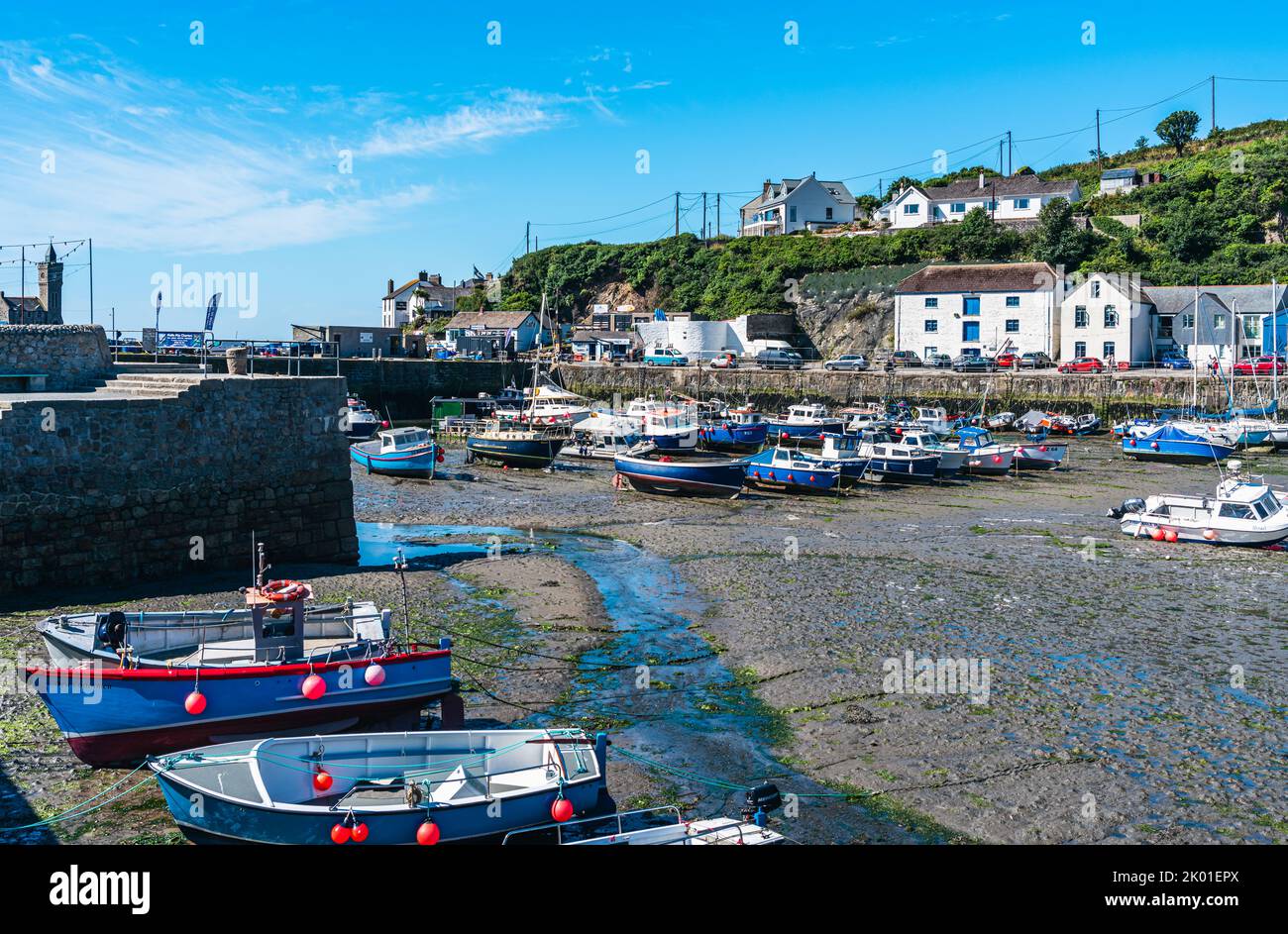 Porthleven Harbour, Porthleven, Helston, Cornwall, England, UK Stock