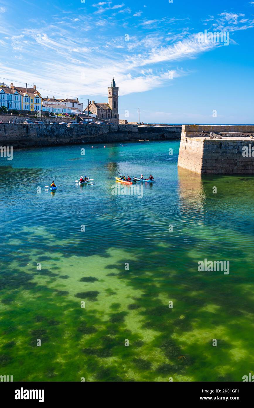 Porthleven Harbour, Porthleven, Helston, Cornwall, England, UK Stock
