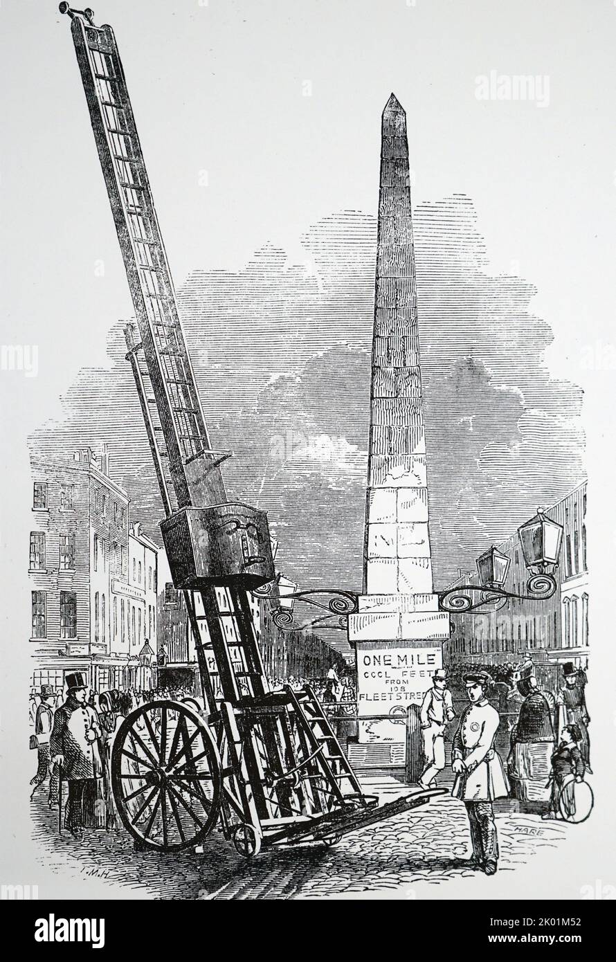 D Davies's thrid fire escape, belonging to the Protection of Life from Fire, and brought into use in 1848. Stock Photo