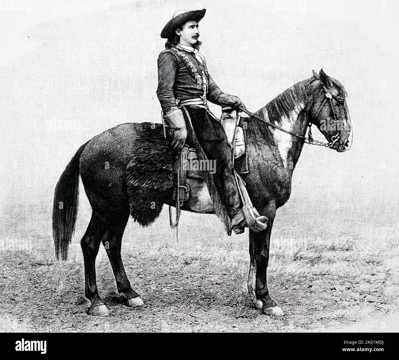 Bucky Taylor, King of the Cowboys. A member of Buffalo Bill's wild west show. Stock Photo