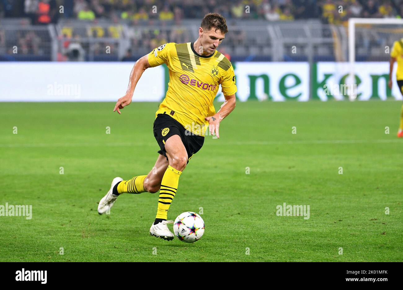 UEFA Champions League, Germany, Signal Iduna Park Dortmund: Borussia Dortmund vs FC Kopenhagen; Thomas Meunier Stock Photo