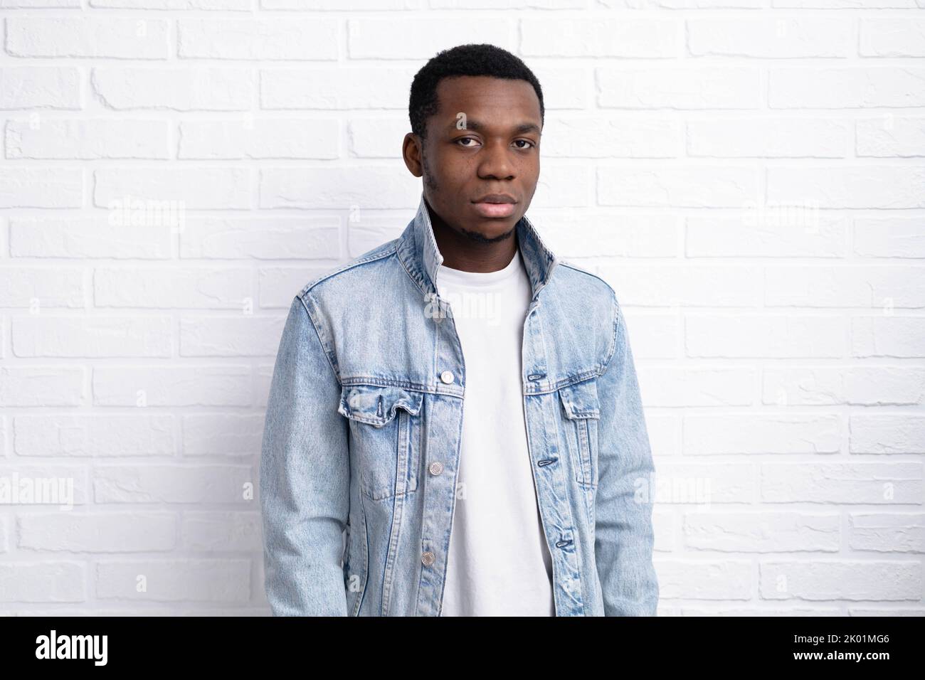 African man in denim hi-res stock photography and images - Alamy