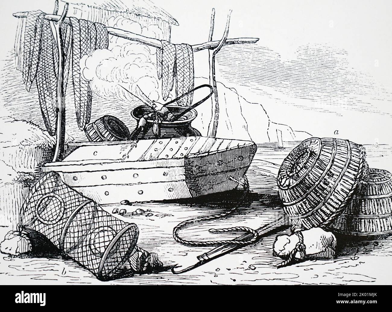 Crab pot, lobster pot and wellbox Stock Photo Alamy