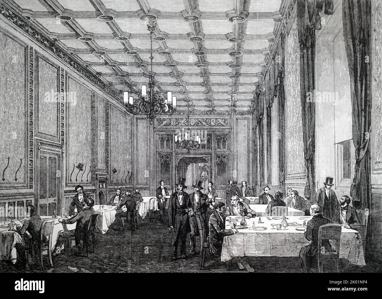 Dining room at the House of Commons. Stock Photo
