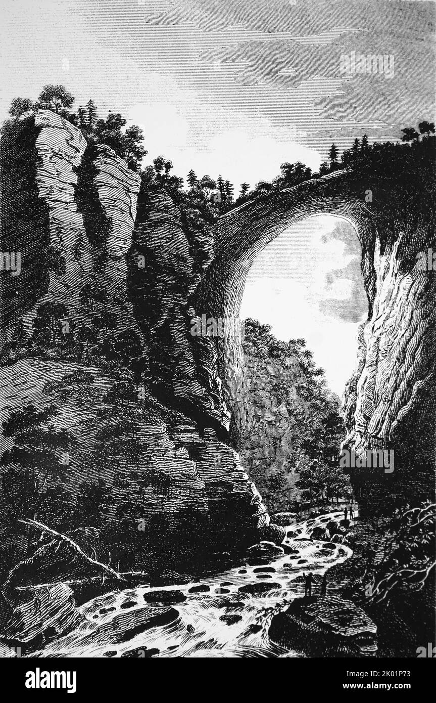 Natural Rock Bridge, Virginia, a rock formation making a natural bridge