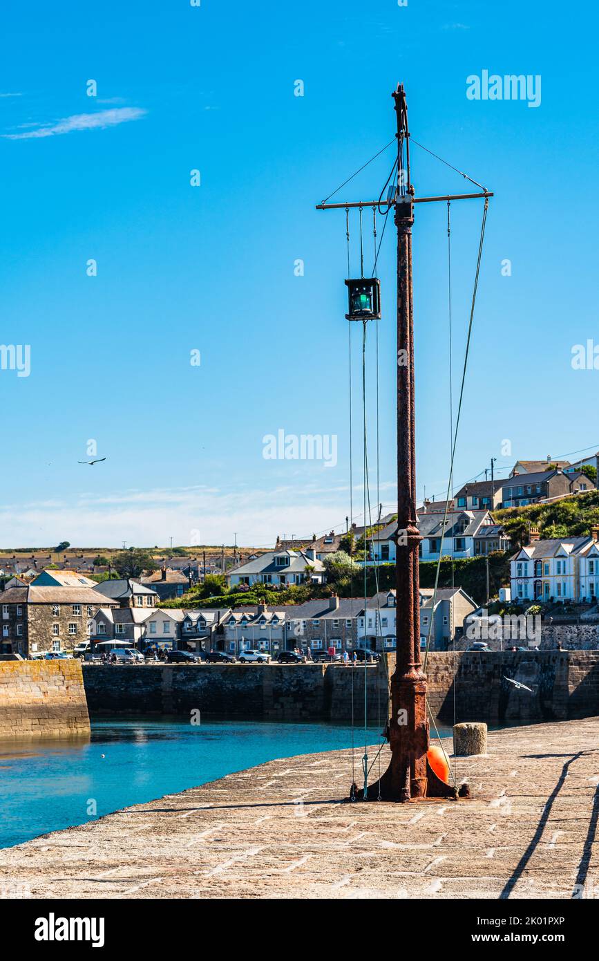 Porthleven Harbour, Porthleven, Helston, Cornwall, England, UK Stock