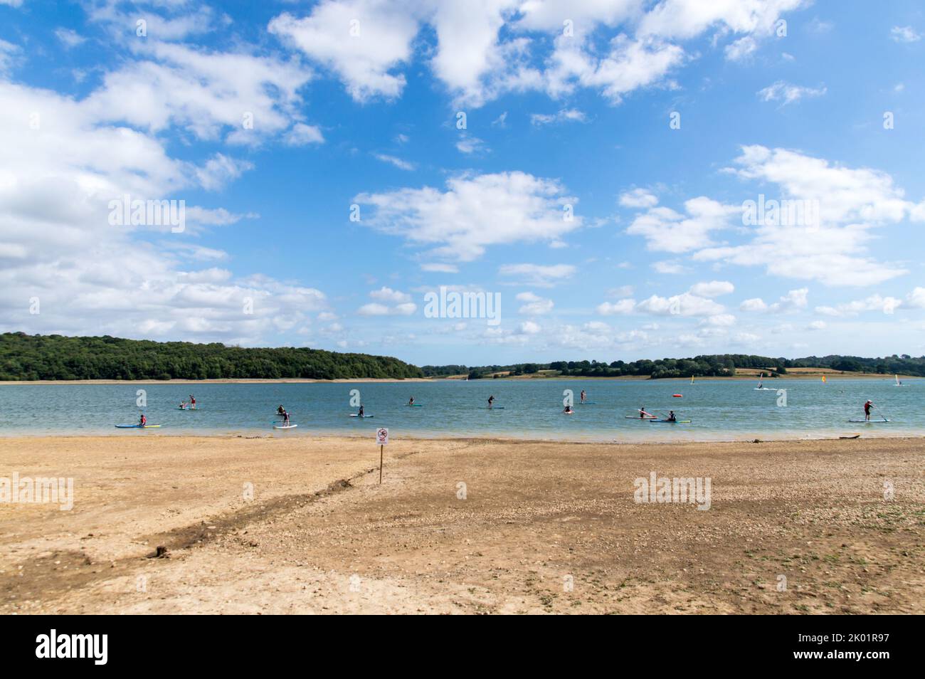 Bewl Water on a Sunny day during the historic 2022 hot weather Stock Photo