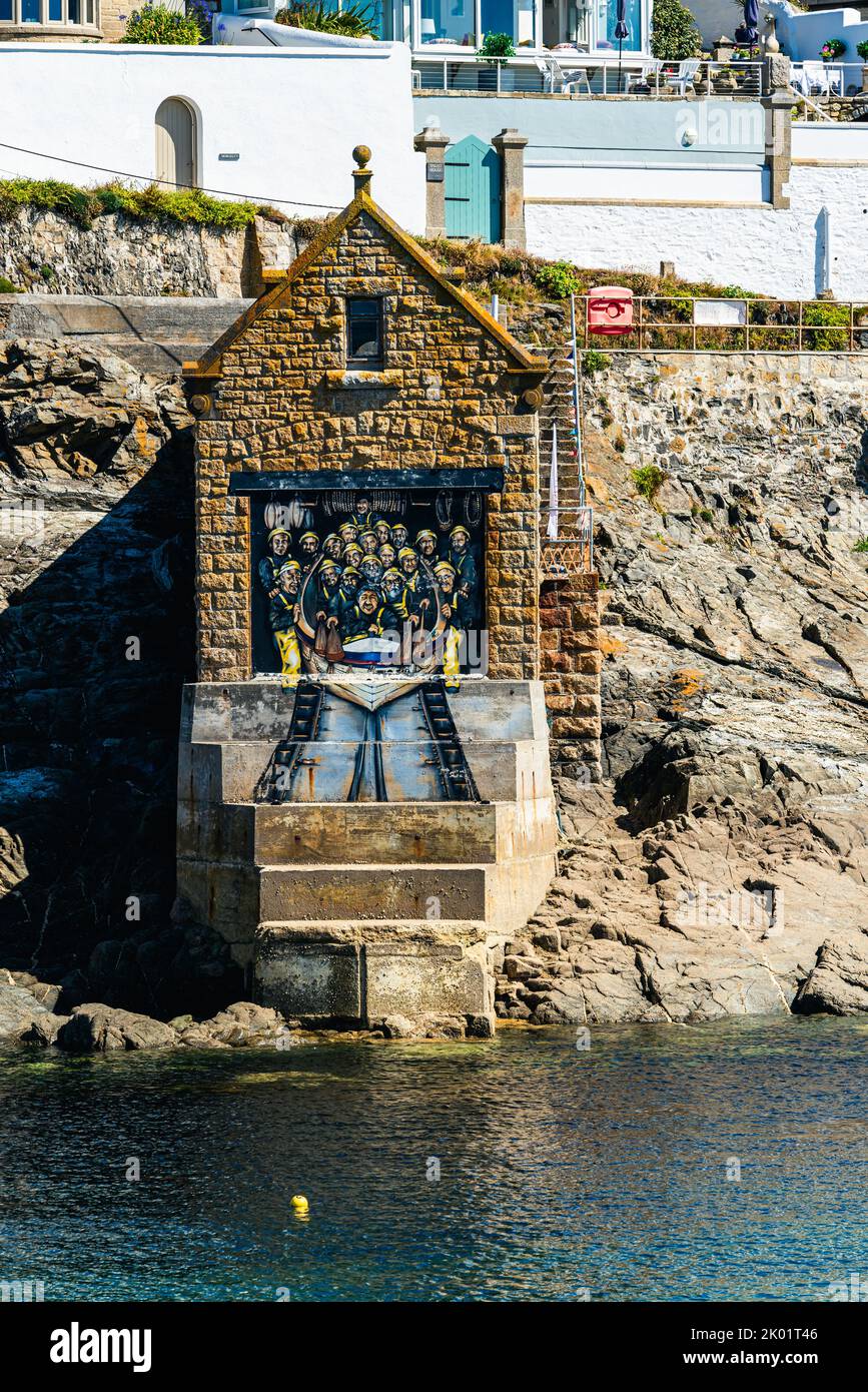 Porthleven Harbour, Porthleven, Helston, Cornwall, England, UK Stock