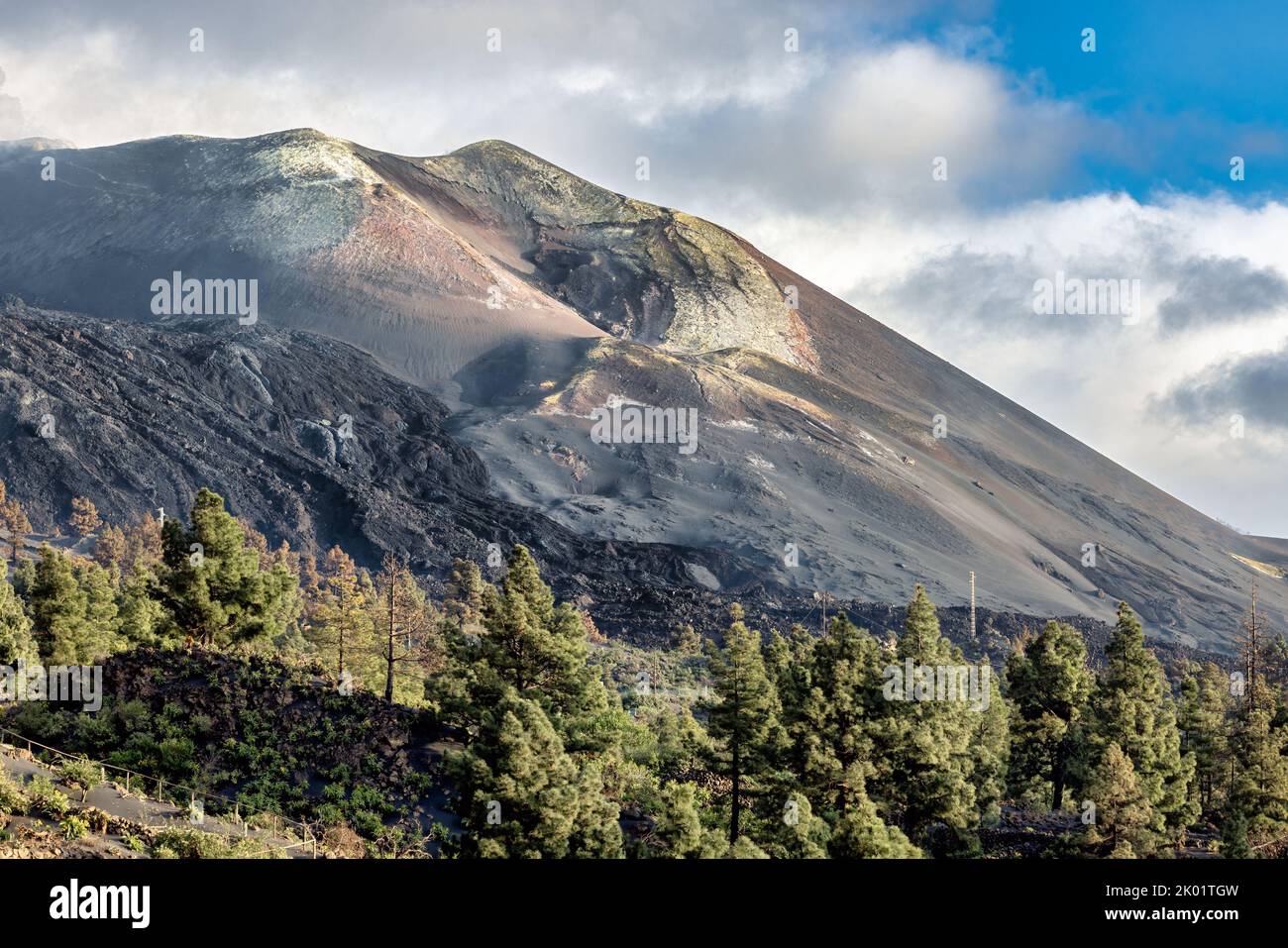 Volcano Cumbre Vieja La Palma Island,a couple of months after the 2021 eruption Stock Photo